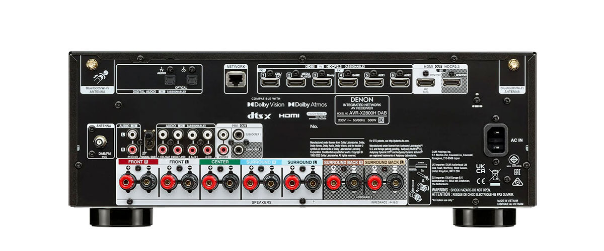 Denon AVR-X2800H specifications